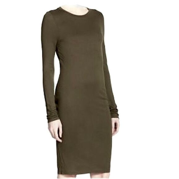 strapless open back dress Robyn Halterneck Maxi Dress - Olive Green main image 1